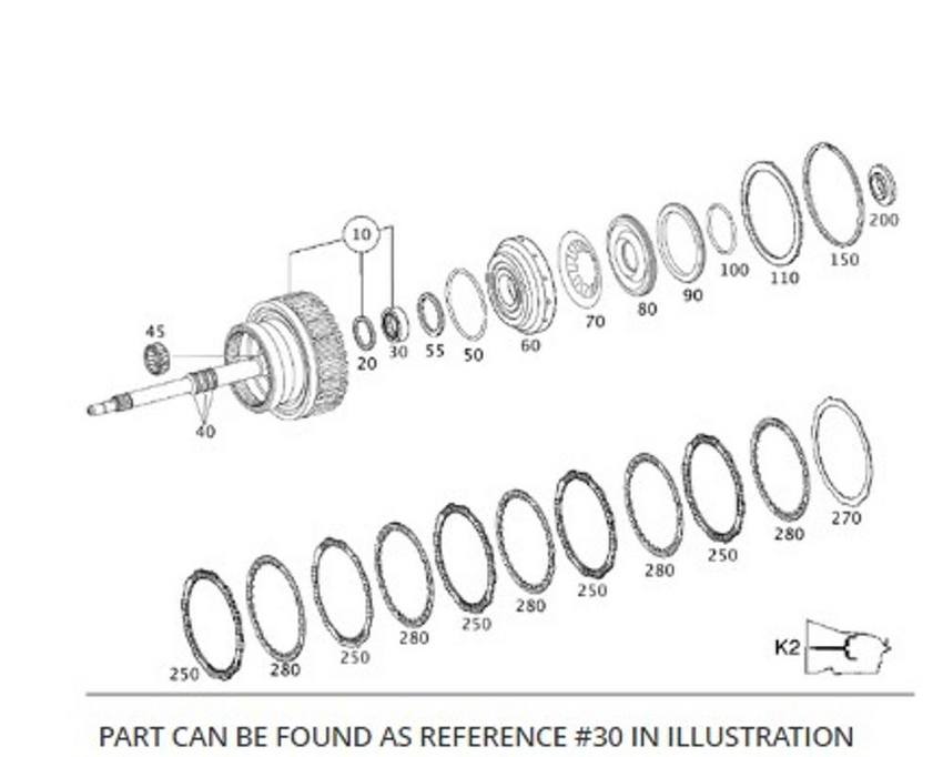 Mercedes Automatic Transmission Output Shaft Bearing Front 0209813310